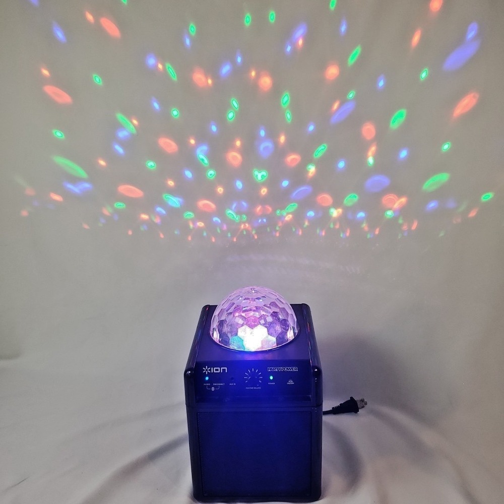 Ion Party Power iPA19C Portable Bluetooth Speaker With Party Lights -TESTED